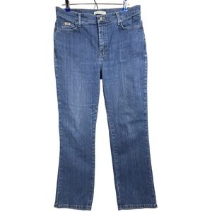 Lee Jeans Relaxed Straight Leg Womens Mid Rise Medium Wash Blue